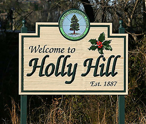 Welcome to Holly Hill Gateway Sign