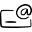 Icon of letter with an at symbol